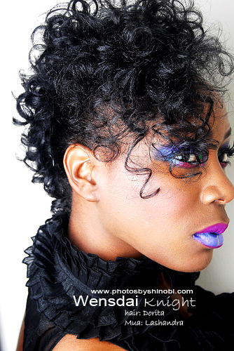 Female model photo shoot of Wensdai Knight, makeup by A Touch Hygher