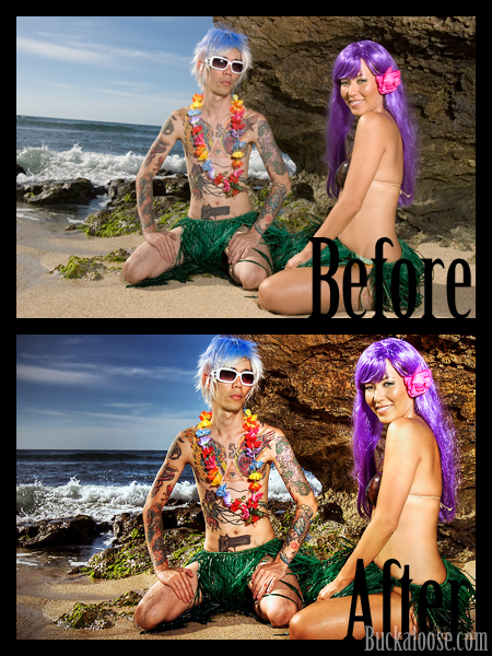 Male and Female model photo shoot of Buckaloose Retouching, Maya Michell and Caleb Shinobi by Buckaloose Photography in Hawaii