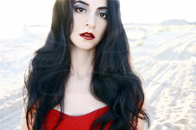 Female model photo shoot of MakeupbyMelinda in Bombay Beach