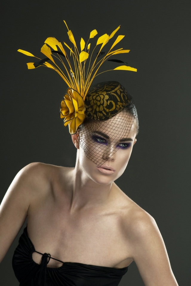 Female model photo shoot of Lisa A Bryant by Mark Sacro, wardrobe styled by ArturoRios Hat designer, makeup by i am bebe