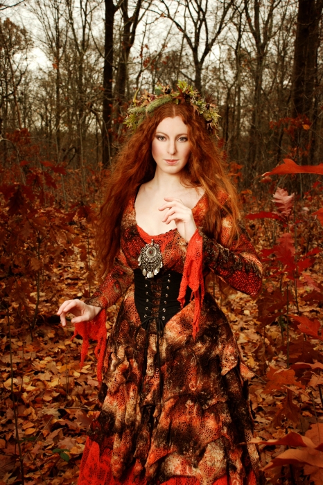 Female model photo shoot of Elvire by Viona-Art in Fairy Woods of Alterra, makeup by Anneke Wastyn