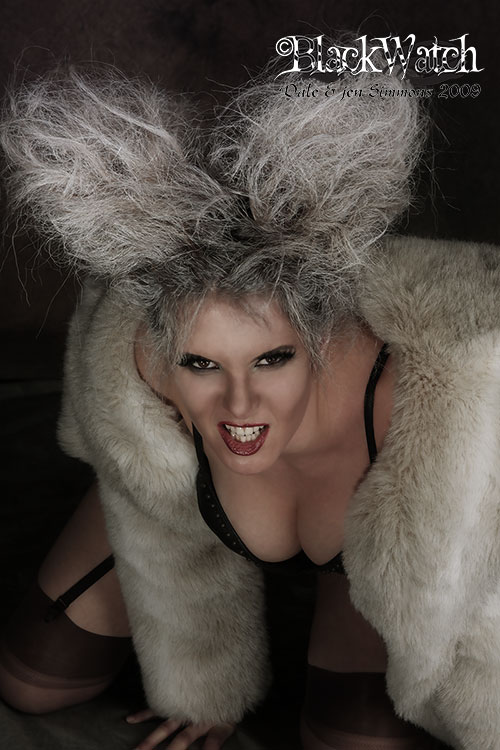 Female model photo shoot of Fierce About Face by BlackWatch in DUH, the storybook forest!, hair styled by Kreate Studio