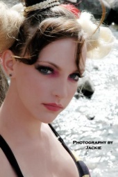 Female model photo shoot of Makeup By Ang and Sara Duncan, hair styled by Hair By Carleen, makeup by Makeup By Ang