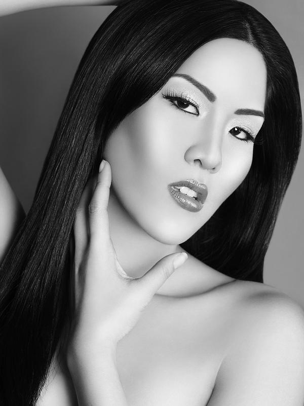Female model photo shoot of Amy Chang  by Malte Sacha Roger , makeup by Keya
