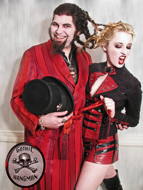 Male and Female model photo shoot of GOTHIC HANGMAN STUDIOS, GOTHIC HANGMAN and Grace M in GOTHAM, hair styled by Meen Hair