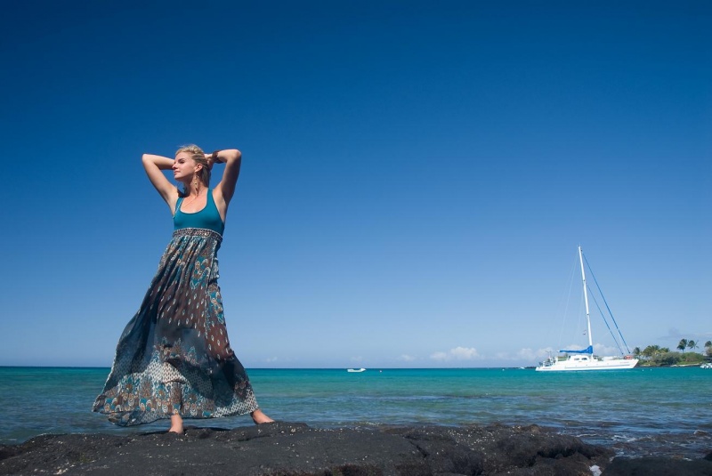 Female model photo shoot of Cam Simpson by Cyber Zeds Photography in Anaeho'omalu Bay