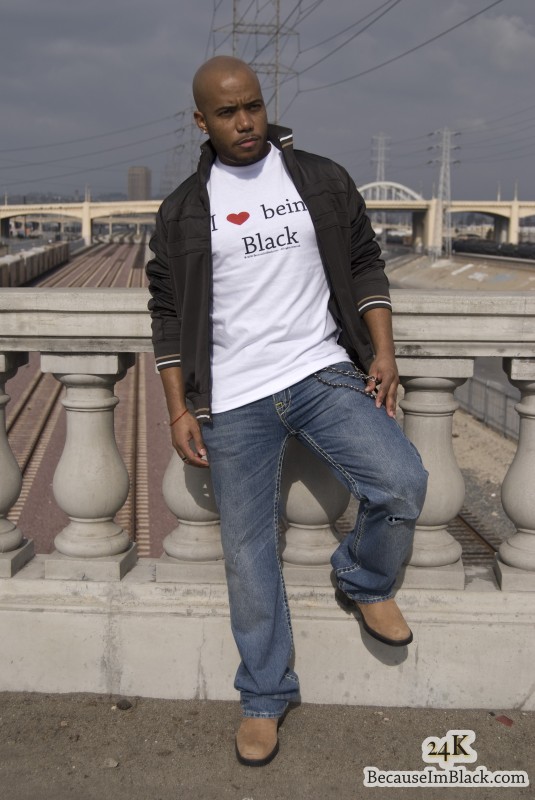 Male model photo shoot of 24KPhotography in Hollywood, clothing designed by I Love Being Black