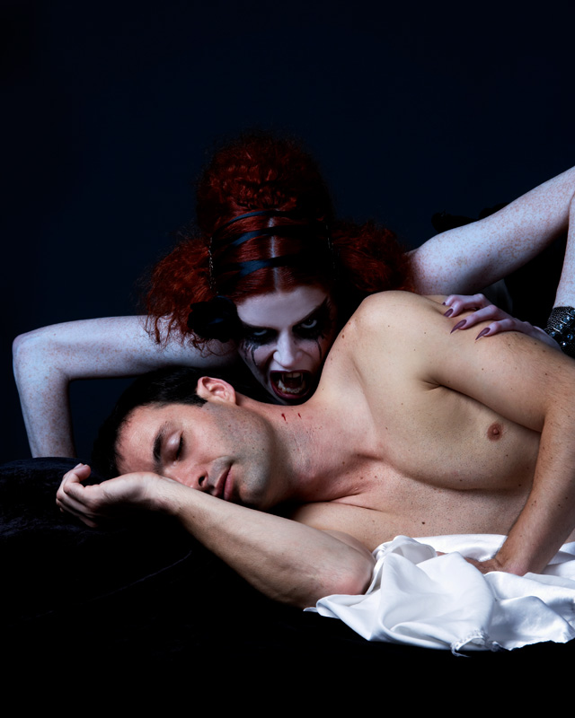 Male and Female model photo shoot of StanB and Red Panache, makeup by Makeup By Dave