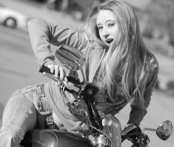 Female model photo shoot of TaylorLyn by Gems of Nature in N Atl in Kennesaw Ga - Josh's bike