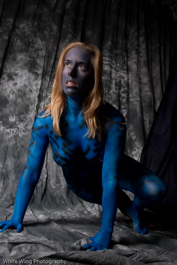 Female model photo shoot of MorganWO in Extreme Body Art