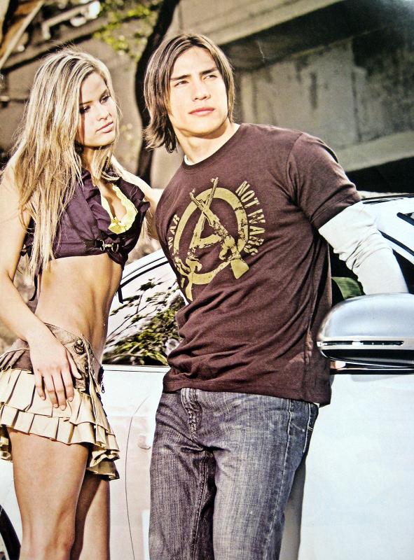 Male and Female model photo shoot of ZachNelson and Marielle Jaffe in CA, clothing designed by Setorii 