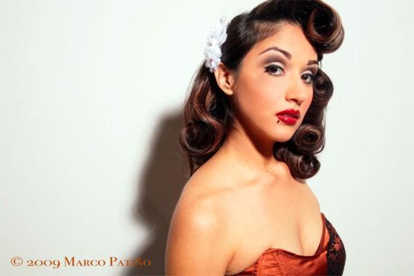Female model photo shoot of cYn lopez by Marco Patino in Studio, makeup by Rosetta Garcia