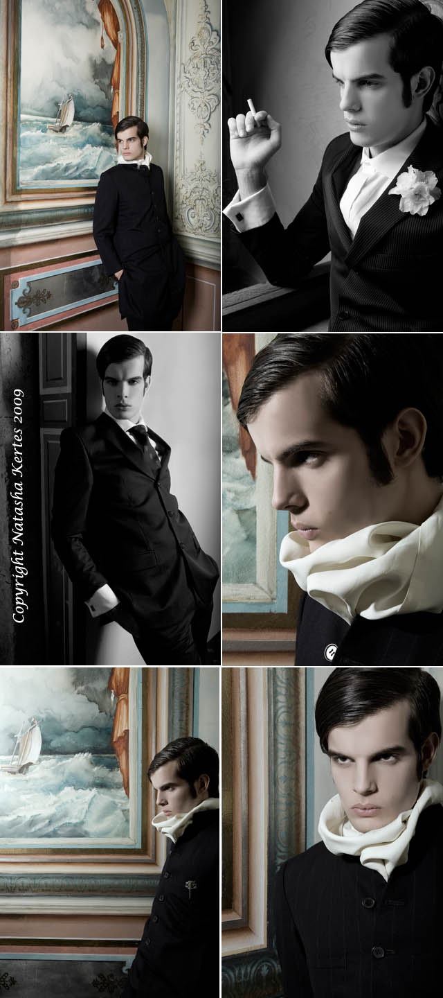 Male model photo shoot of Lucas Perez by natasha kertes in Private club, makeup by Miriam Behar