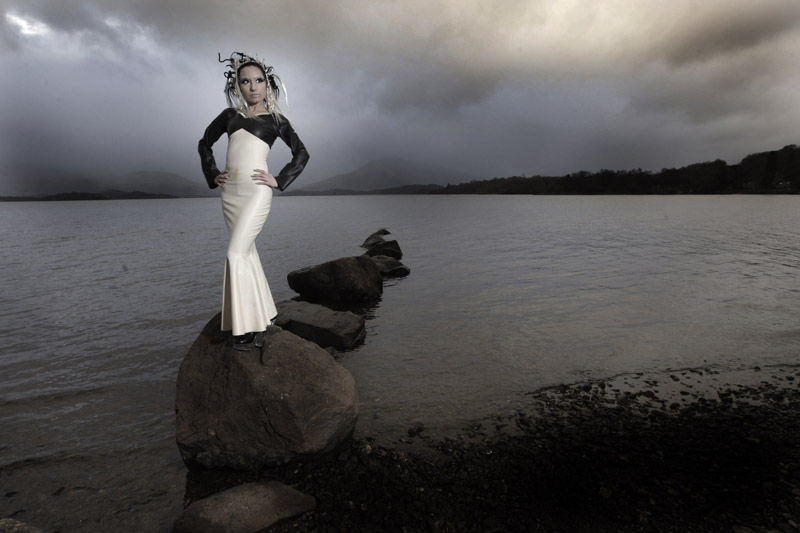 Female model photo shoot of Illusion Controlled in Loch Lomond