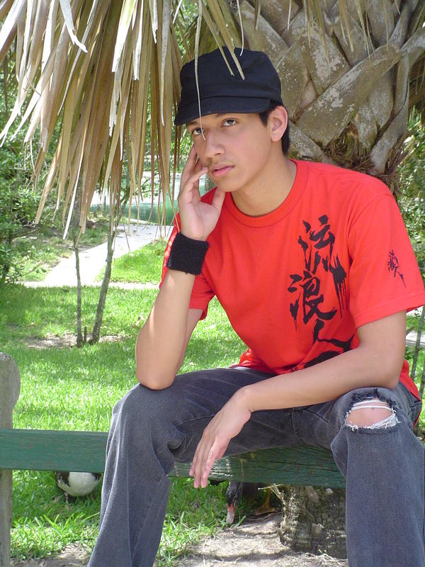 Male model photo shoot of Abraham Mendoza in Riverside Park in Victoria, Texas