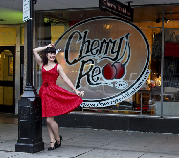 Female model photo shoot of InfamousNina Nightshade by A View Askew in Cherry Redd; Salem, OR