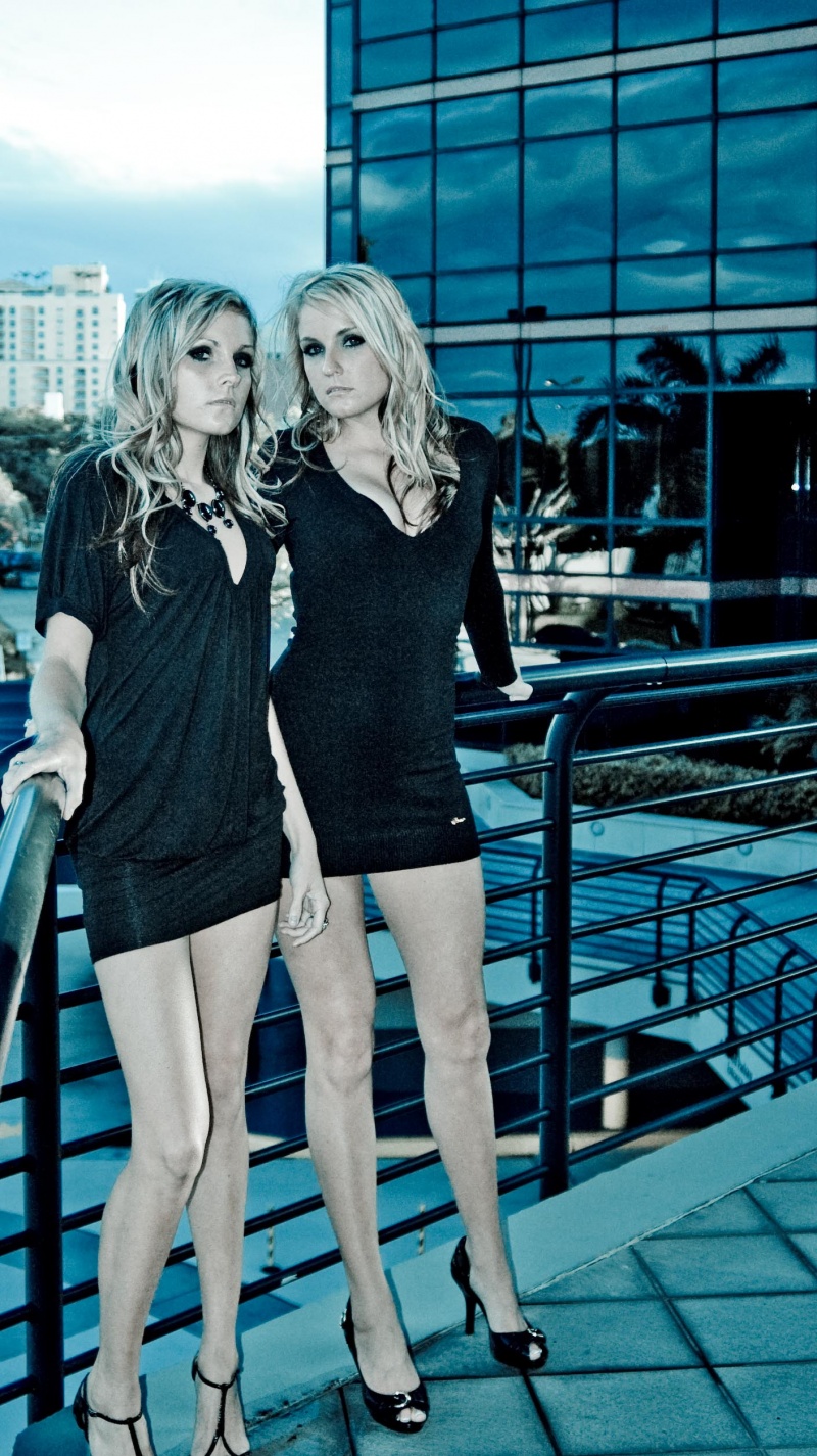 Female model photo shoot of The Burgess Twins