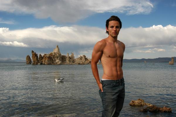 Male model photo shoot of Barry King in Mono Lake, California