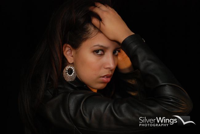 Female model photo shoot of Cely Batista by Tim Baker- Silver Wings