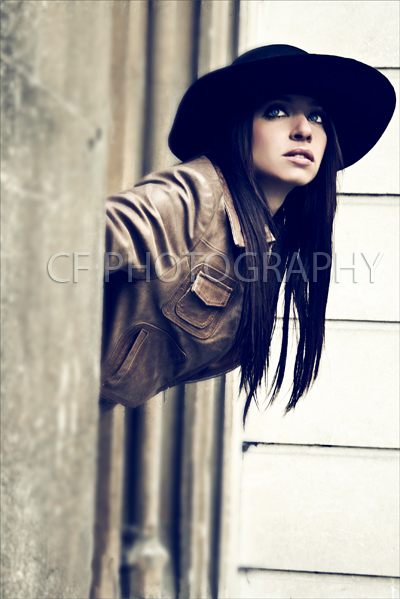 Female model photo shoot of galina hnaticova in bank street london