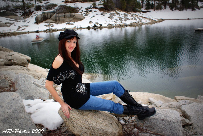 Female model photo shoot of Mrs Ashlee by AR-Photos in Shaver Lake 2/28/09