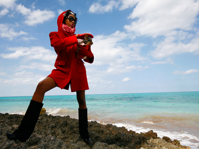 Female model photo shoot of DarkroomNYC in  Bahamas