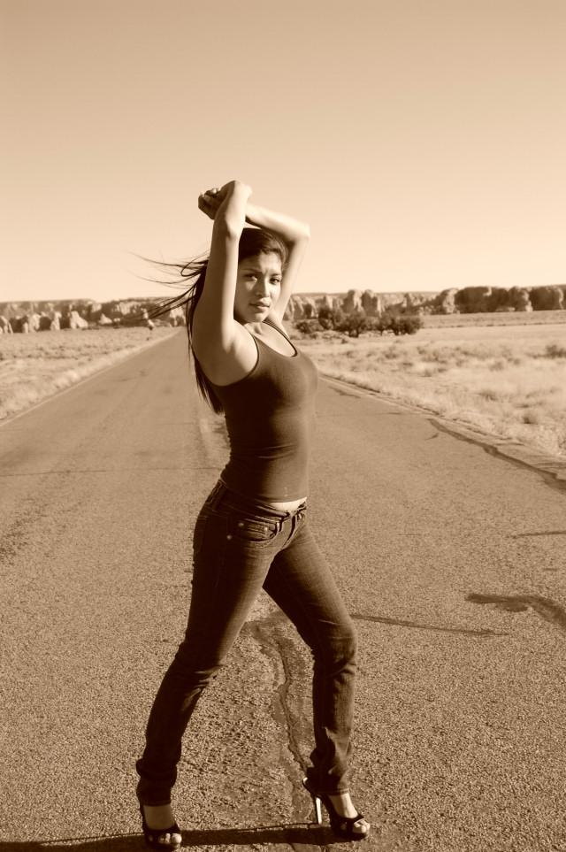 Female model photo shoot of Dionne Francis in Pueblo of Acoma