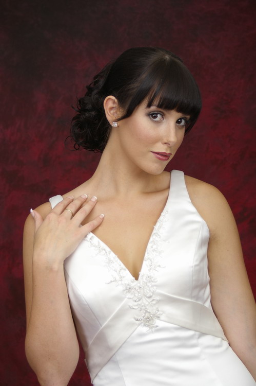 Female model photo shoot of Kelly Weaver bridalhair by Cort on Film in Elegant Celebrations - Springwood, makeup by Andrea Bartlett