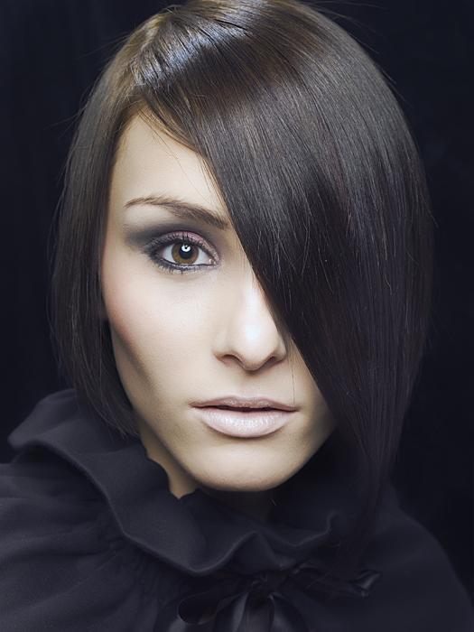 Female model photo shoot of Hros make up and Tinna Ros in sprey hair salon , hair styled by Katrin Sif