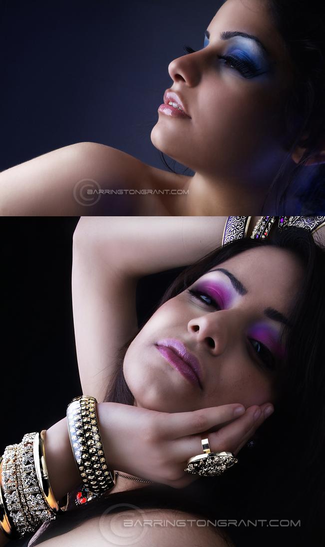 Female model photo shoot of Jazz Kaur by Barrington Grant, makeup by Mira Parmar MUA