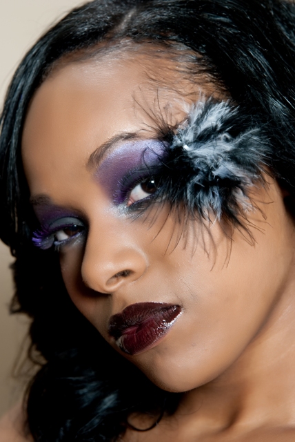 Female model photo shoot of E Ash by JandRStudios in Houston,Tx, makeup by Divine Cre8ions