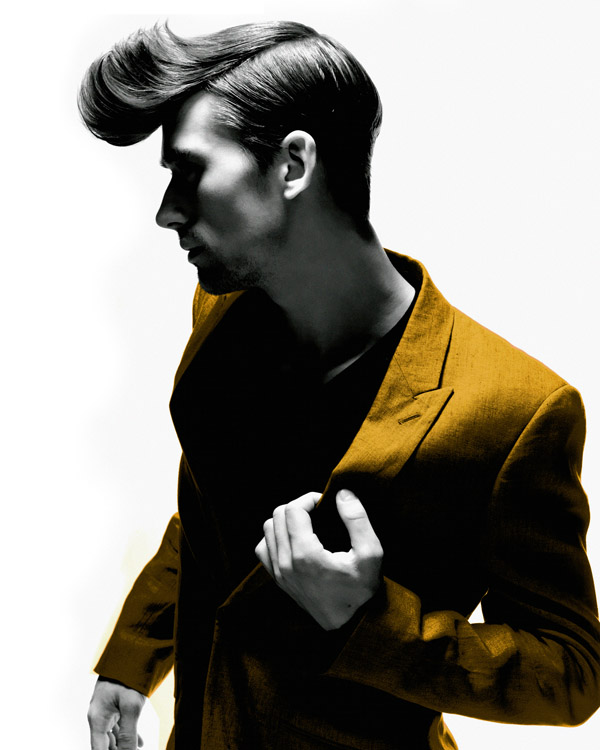 Male model photo shoot of Jamie Stevens Hair in london