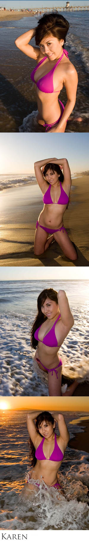 Male and Female model photo shoot of Yellowcanon and Karen Fujimoto in Huntington Beach, CA