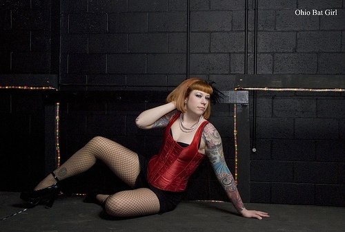 Female model photo shoot of Scarlette Fury by Fan the Flame in Catacombs..... http://www.myspace.com/catacombscol