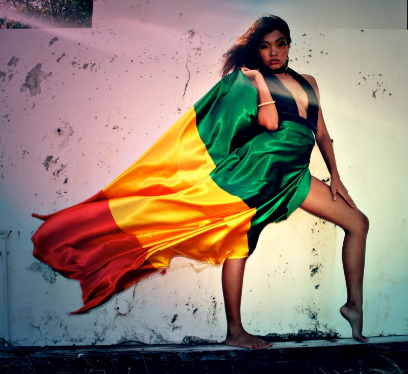 Female model photo shoot of ATang Designs in Grenada