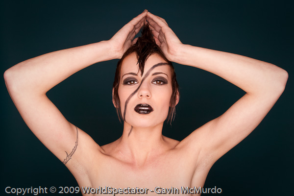 Male and Female model photo shoot of WorldSpectator and Keanna Garner in Seattle , makeup by Sheila Birashk MUA