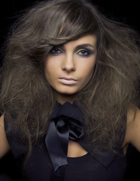 Female model photo shoot of Hros make up in Sprey salon 23 feb, hair styled by Katrin Sif