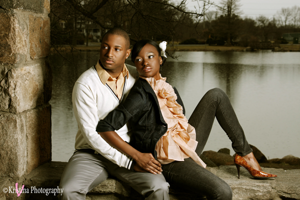 Male and Female model photo shoot of Lamaar Antoine and First Ladii by KVP in Greenwich, CT, makeup by makeup by Melania