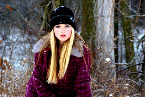 Female model photo shoot of Katie Shannon in Winter in Ohio