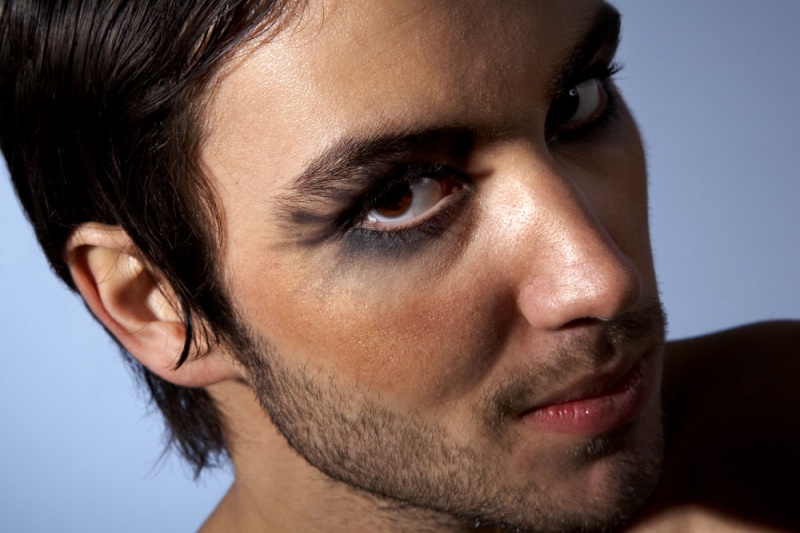 Male model photo shoot of Chris White-Photography in Studio, makeup by Martine Goldman