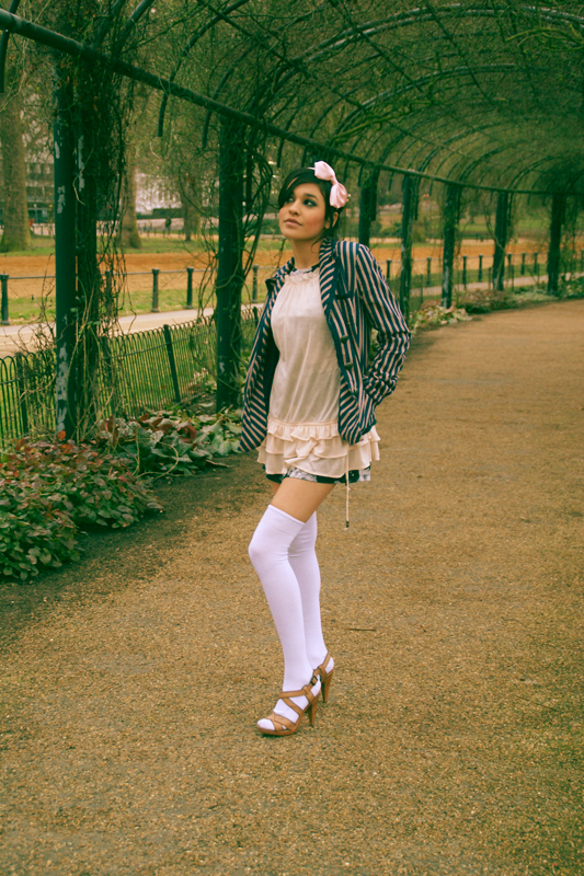 Female model photo shoot of Natalie Borriello by Talouxshie Photography in Hyde Park, wardrobe styled by Lou Litchfield, makeup by Emily Bickerstaff MUA