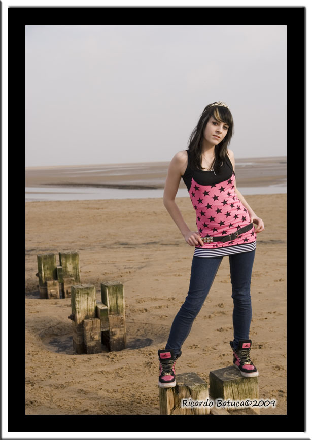 Female model photo shoot of Princess-Puce in beach