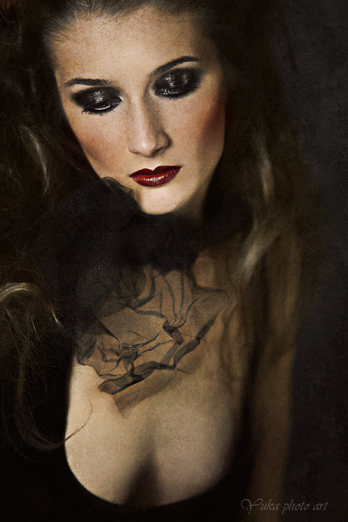 Female model photo shoot of Yuka Photo Art and Dri Rakel , makeup by Anna Malskaya