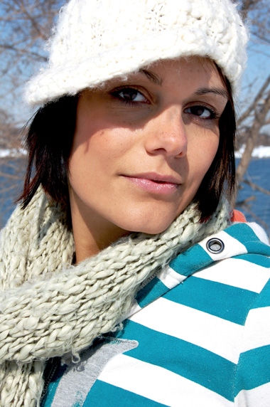 Female model photo shoot of Andrea Luis in Lake Ontario