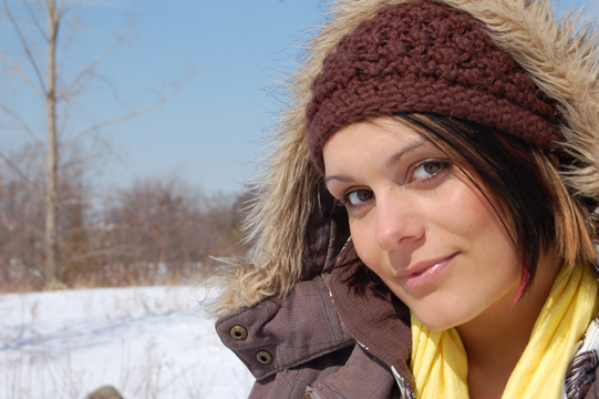 Female model photo shoot of Andrea Luis in Lake Ontario