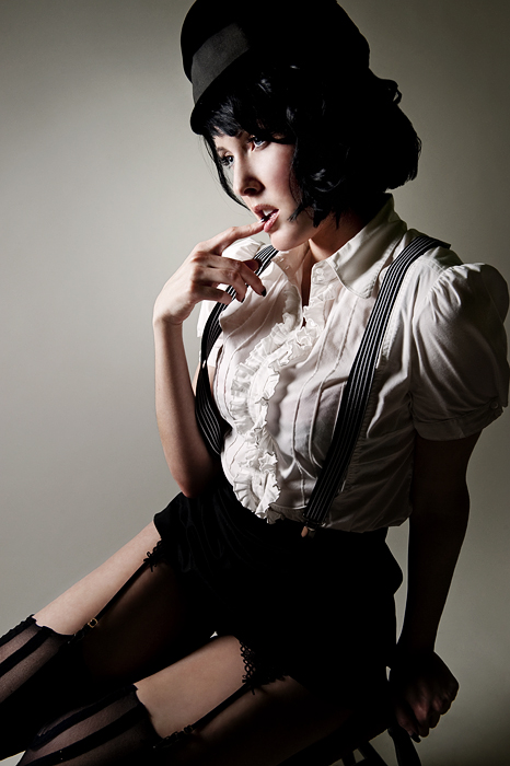Female model photo shoot of Corky B by Philip Frazer
