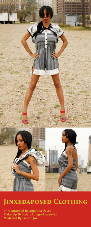 Female model photo shoot of Tristin-Joi by Angelina  Daves, clothing designed by Jinxedaposed Clothing