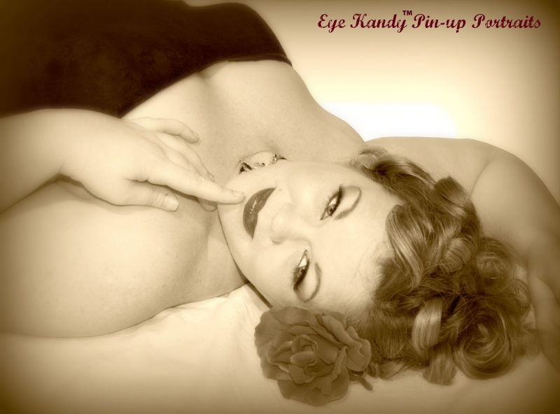Female model photo shoot of Eye Kandy Pin-ups