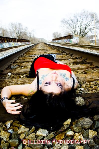 Female model photo shoot of Kritin Explosion by Stillborn Photography in Outside Front St. Warehouses - Dayton, OH
