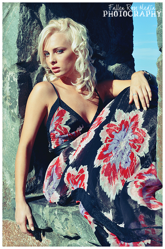 Female model photo shoot of Ay-Renee by Fallen Rose Media in redcliffe beach, makeup by Loran B
